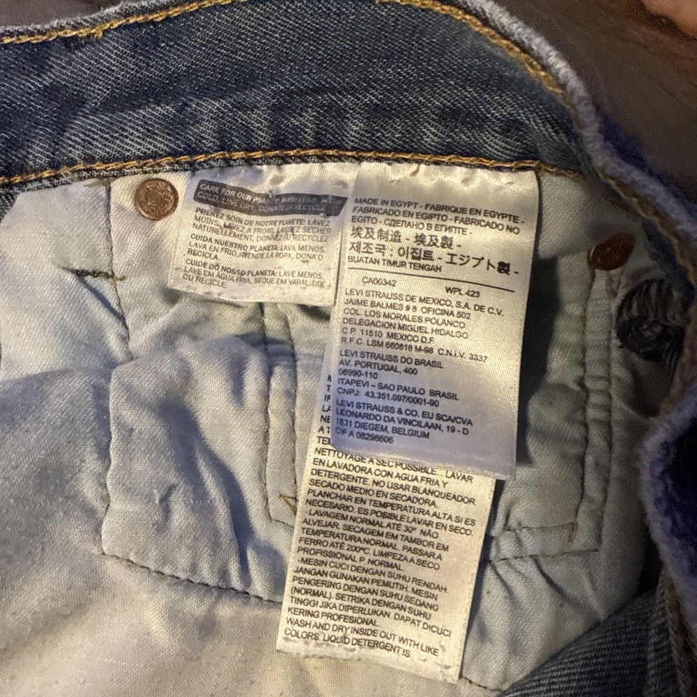 Levis 501 Jeans 36x29 Blue Regular Straight Stonewash Red Tab Denim - Picture 8 of 9